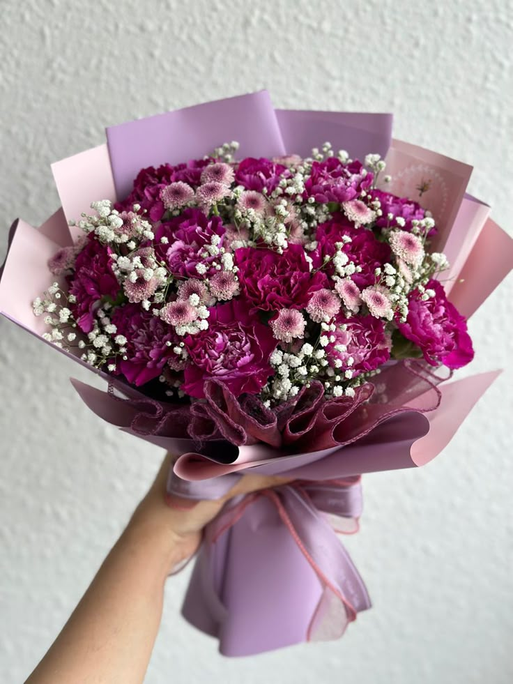 Bouquet Sweet Magenta de Claveles y Astromelias