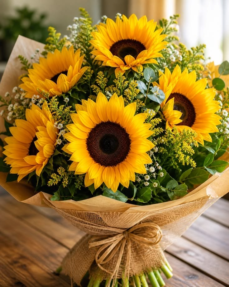 Bouquet Sol Radiante de Girasoles Rústico